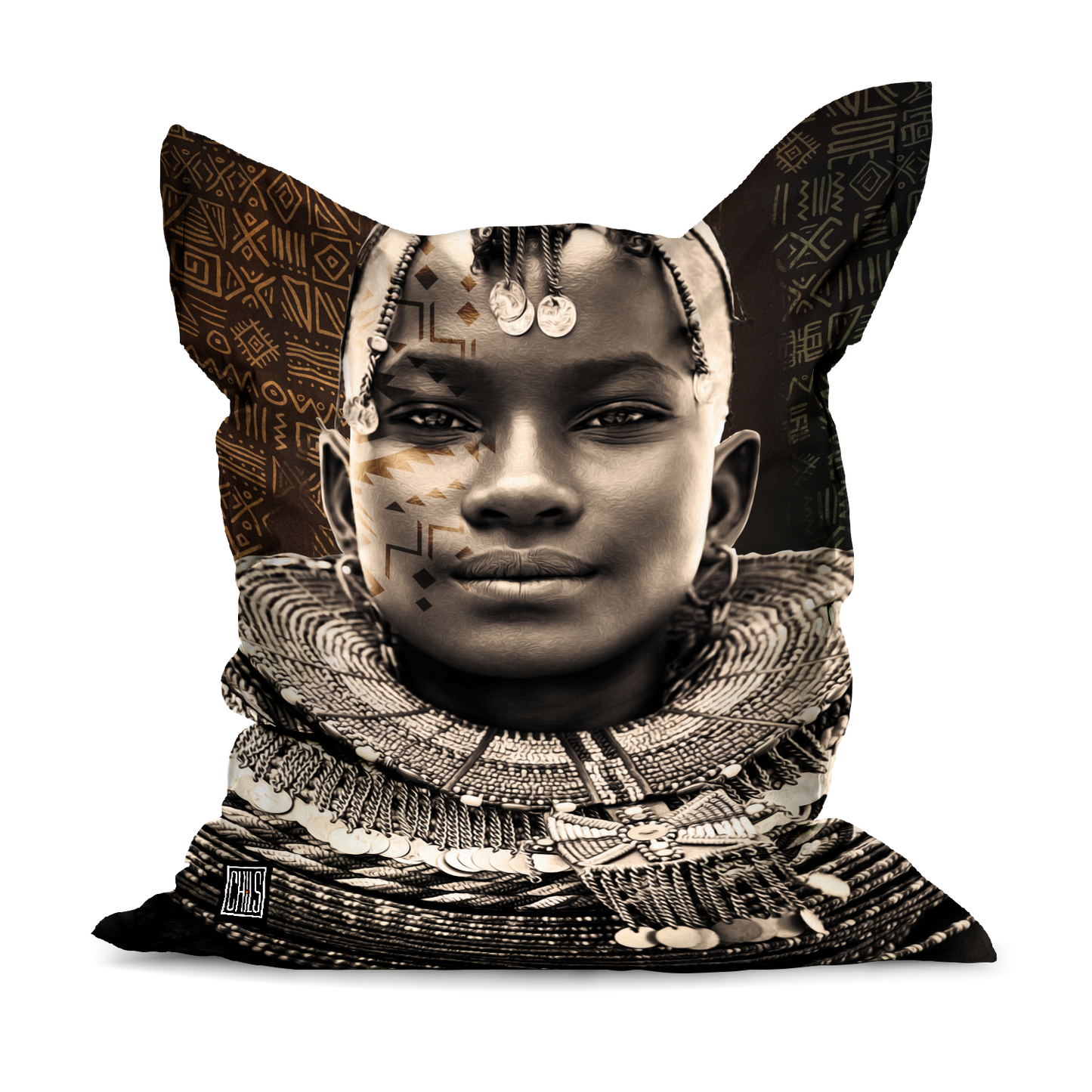 Pouf Géant | Collection African Ethnic | Noble Guerrier