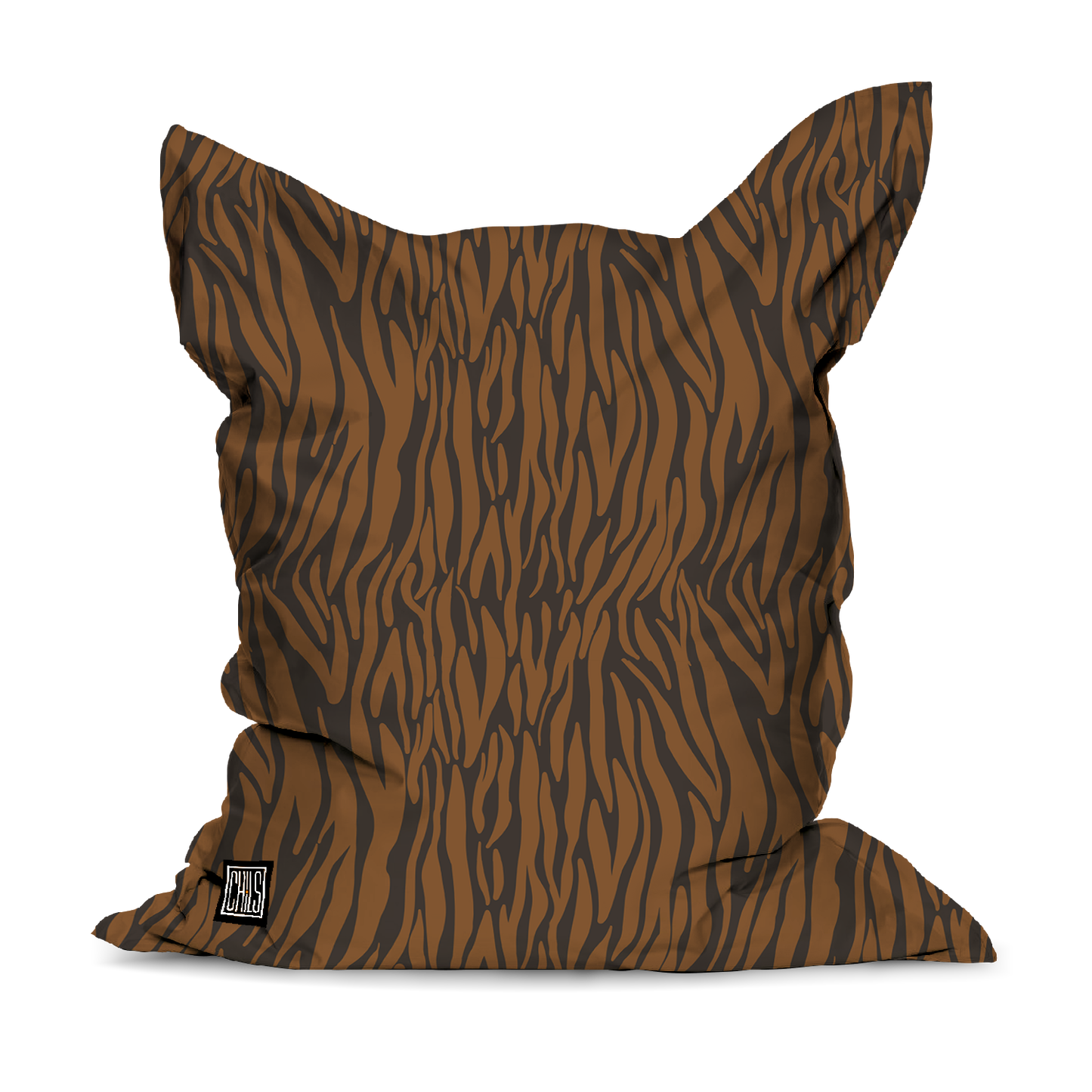 Pouf Géant | Collection African Ethnic | Zèbre Graphique – Tons Marron