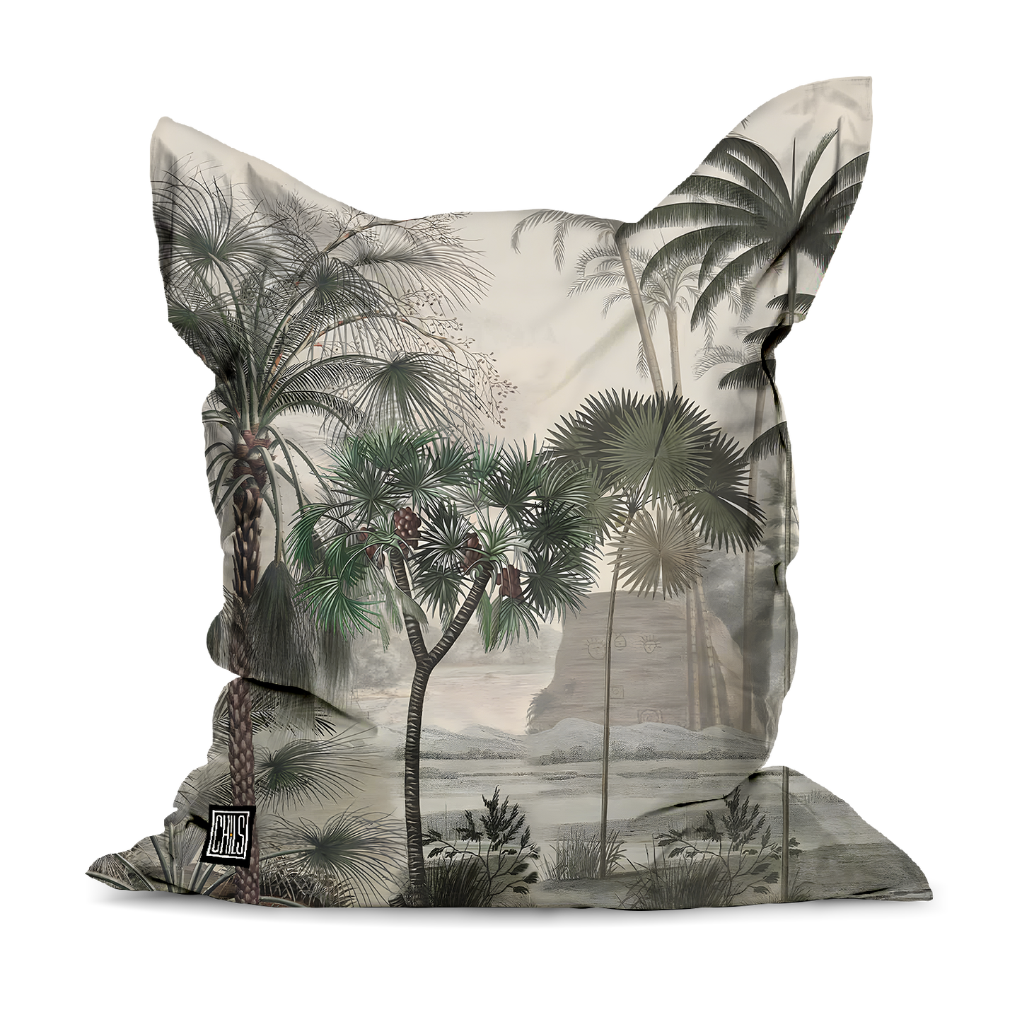 Pouf Géant | Collection Amazonia Jungle | Gravure Tropicale