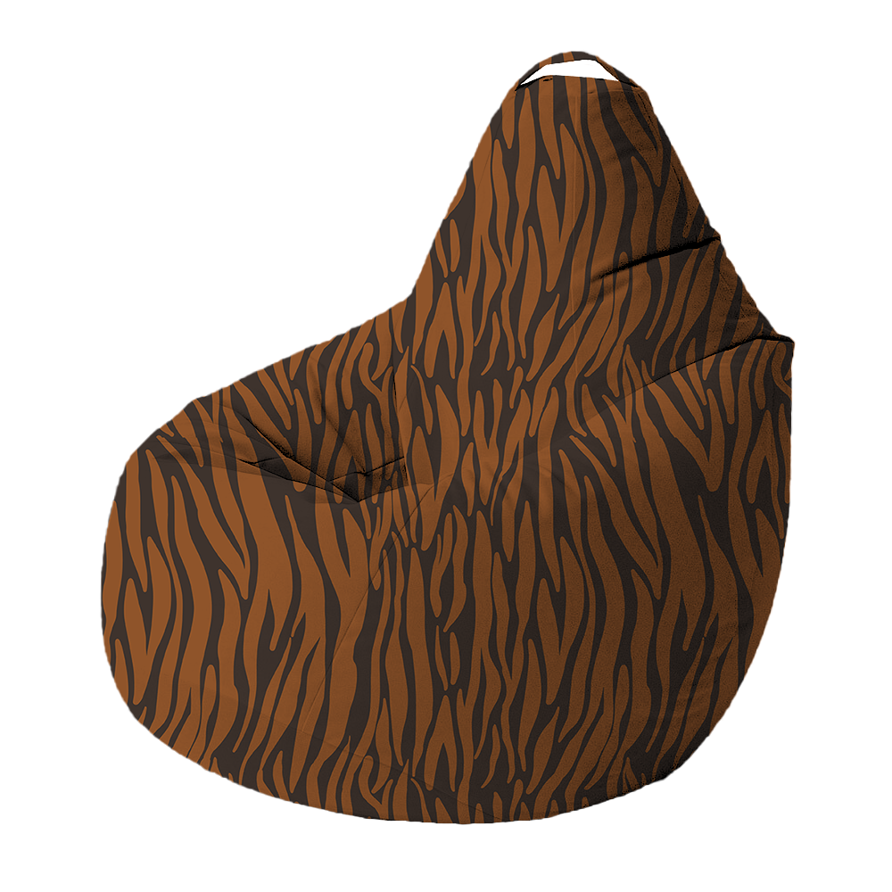 Bean Bag | Collection African Ethnic | Zèbre Graphique – Tons Marron