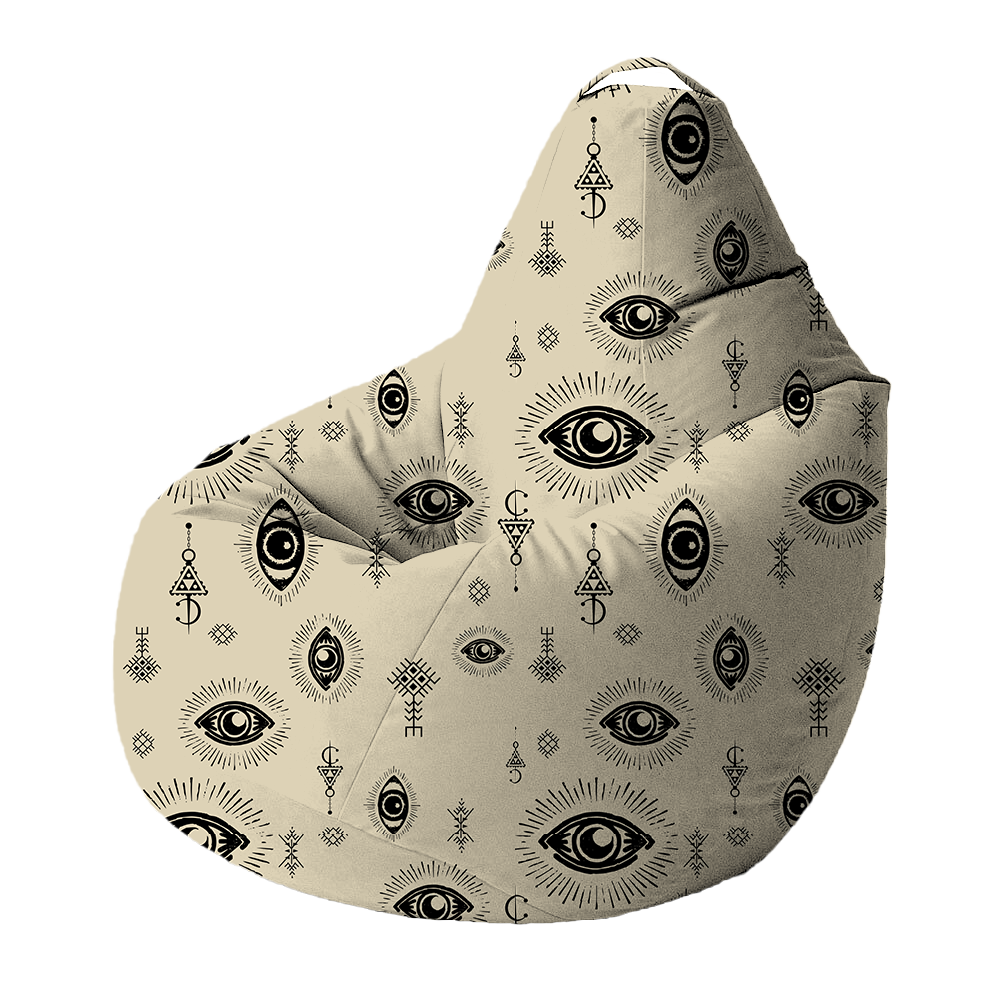 Bean Bag | Collection Berbère | Ayn El Qamar – Noir & Beige