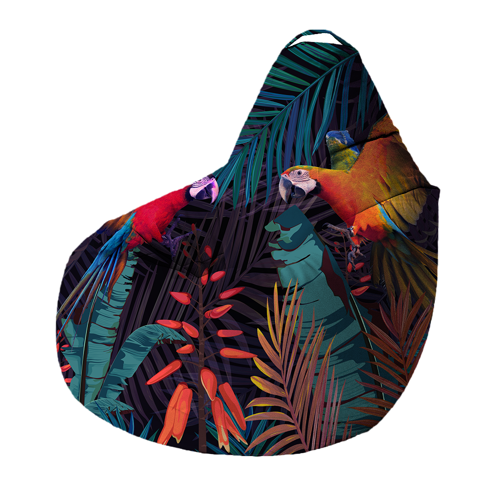 Bean Bag | Collection Floral | Parrots Envolés