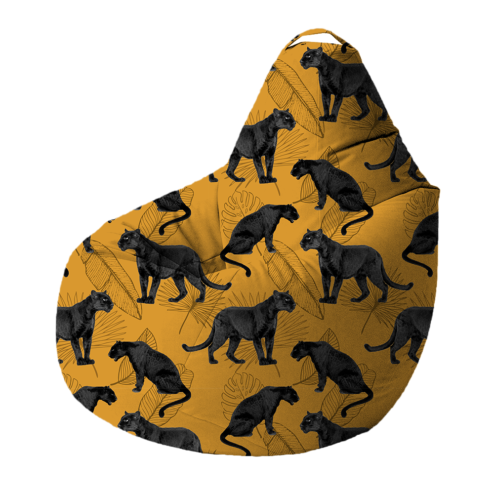 Bean Bag | Collection Jungle Savane | Panthères et Palmes