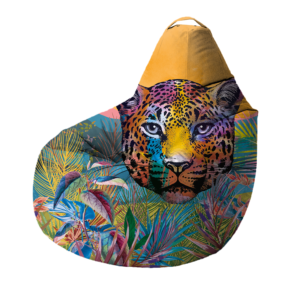 Bean Bag | Collection Summer Contrast | Léopard Ensoleillé
