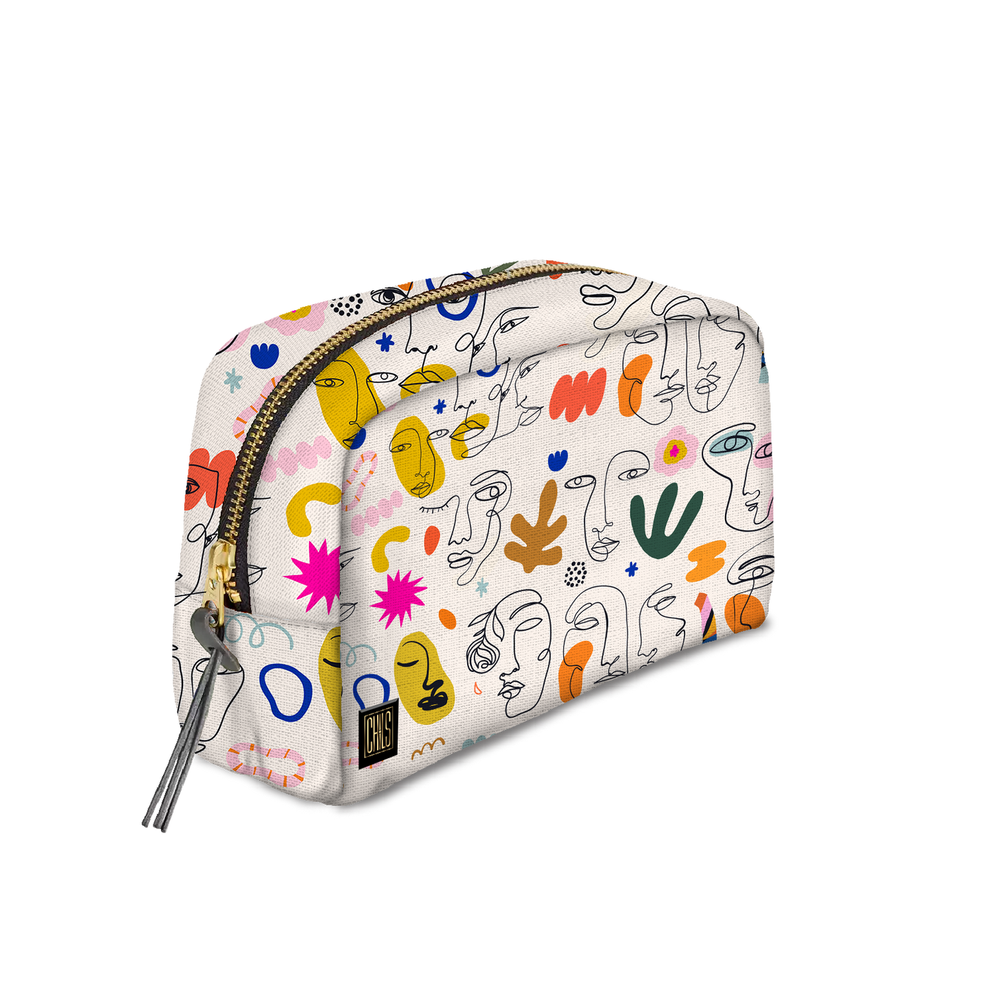 Trousse Classique | Collection One Line | Portraits en Couleurs – Fond Blanc Cassé