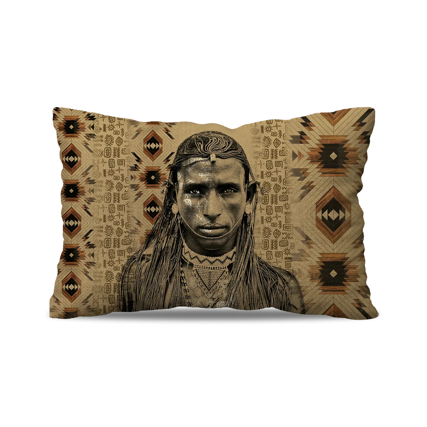 Coussin| Collection African Ethnic | Guerrier des Savanes