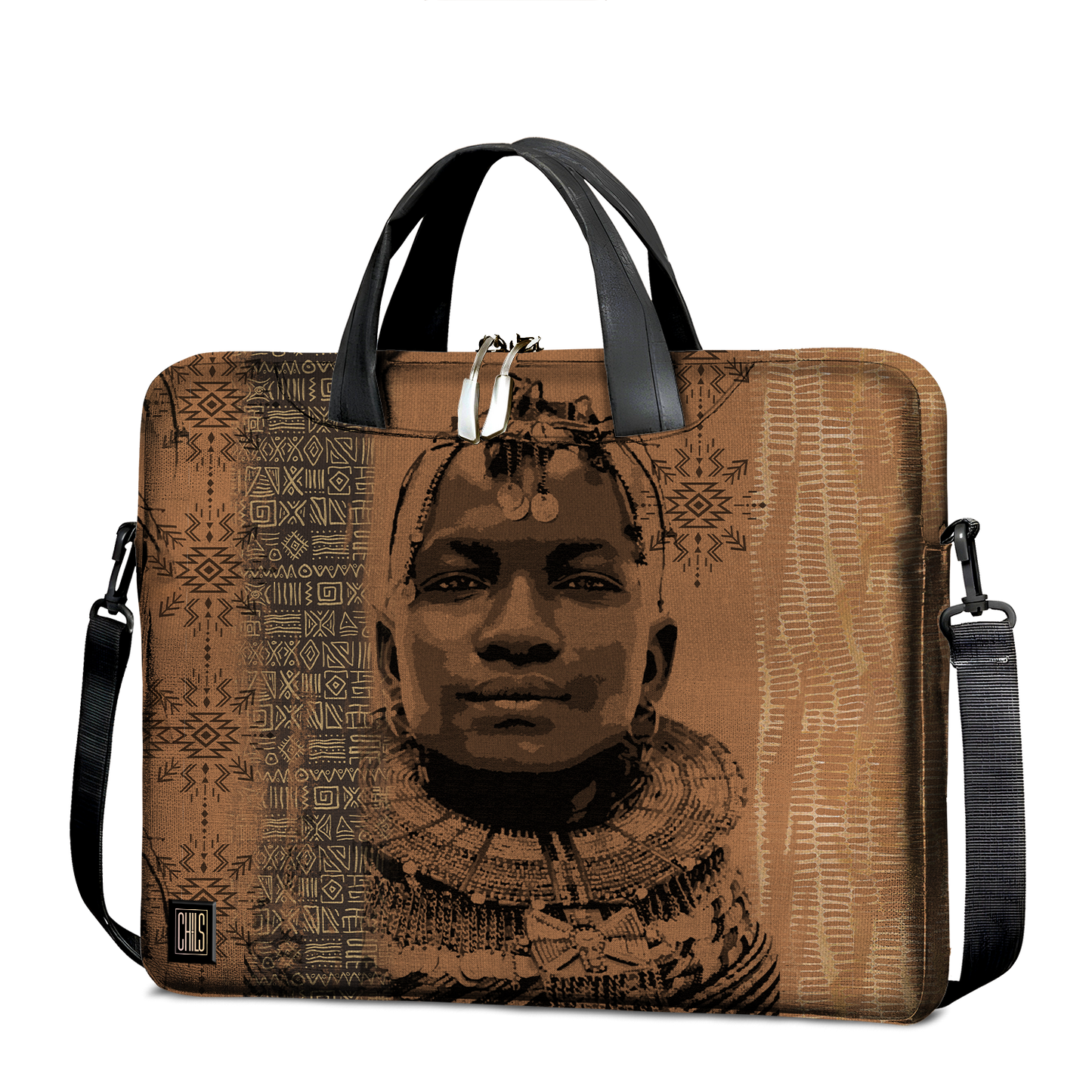Sac à Bandoulière | Collection African Ethnic | Noble Guerrier– Sepia