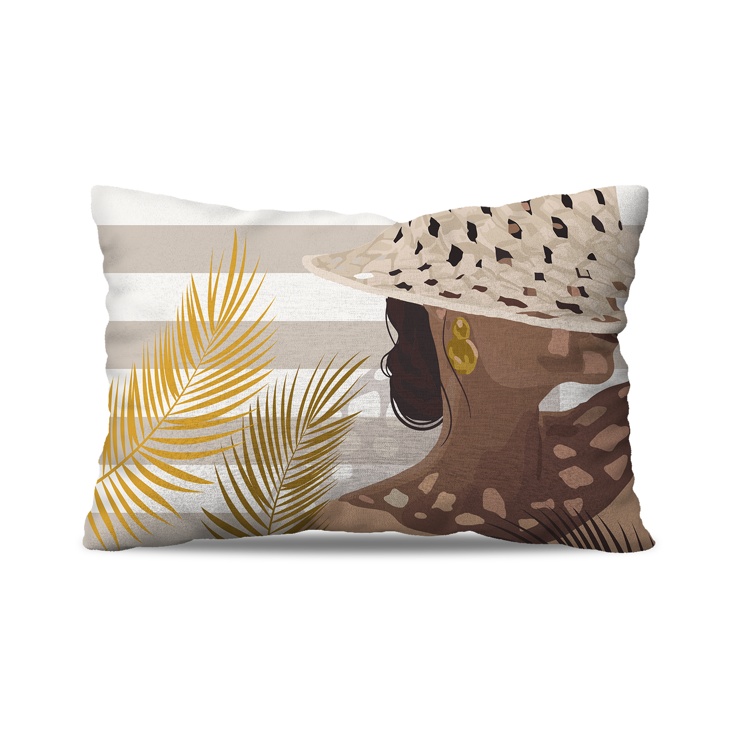 Coussin Rectangle | Collection Muted Tones | Élégance Portrait & Palmes
