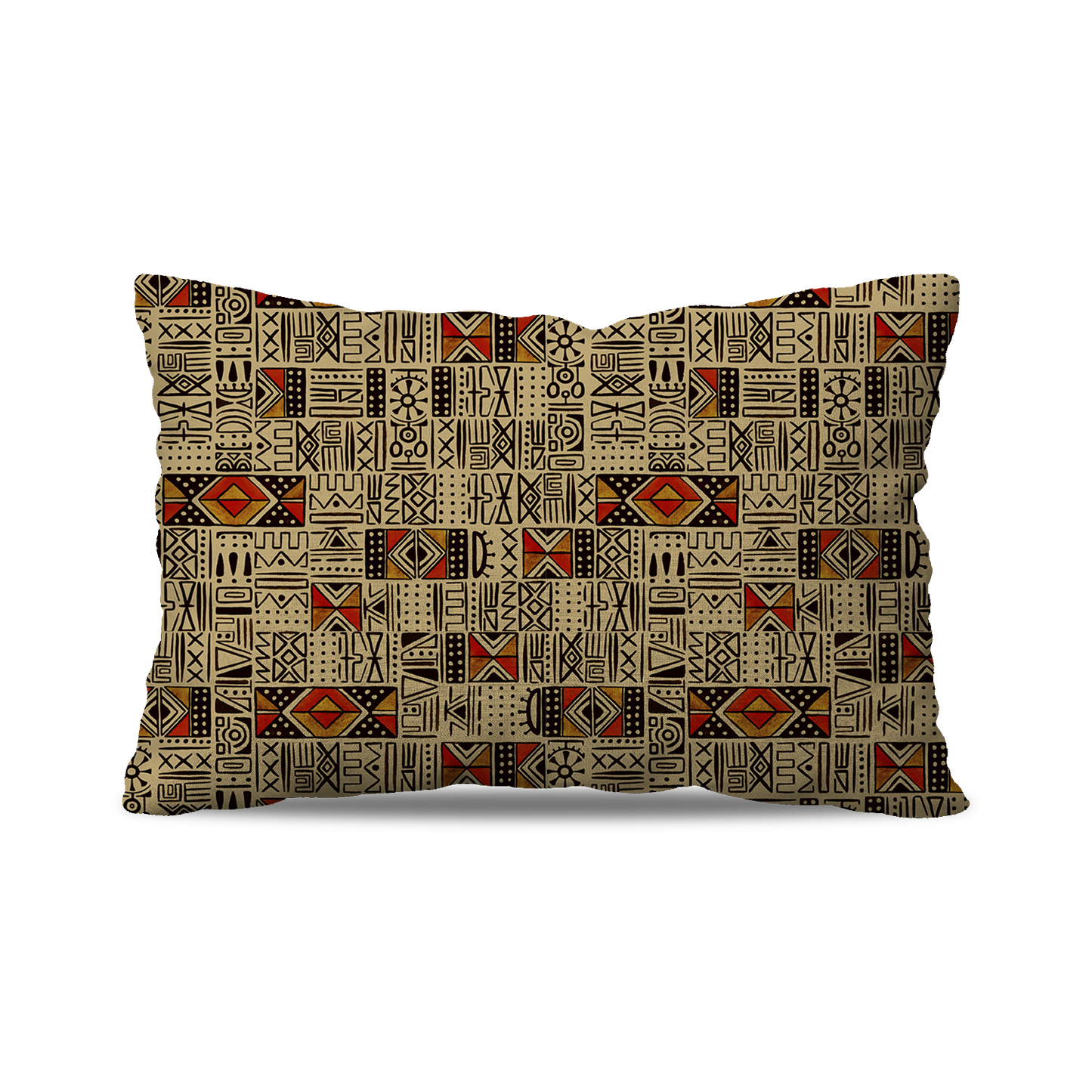 Coussin| Collection African Ethnic | Mélange Tribal – Beige