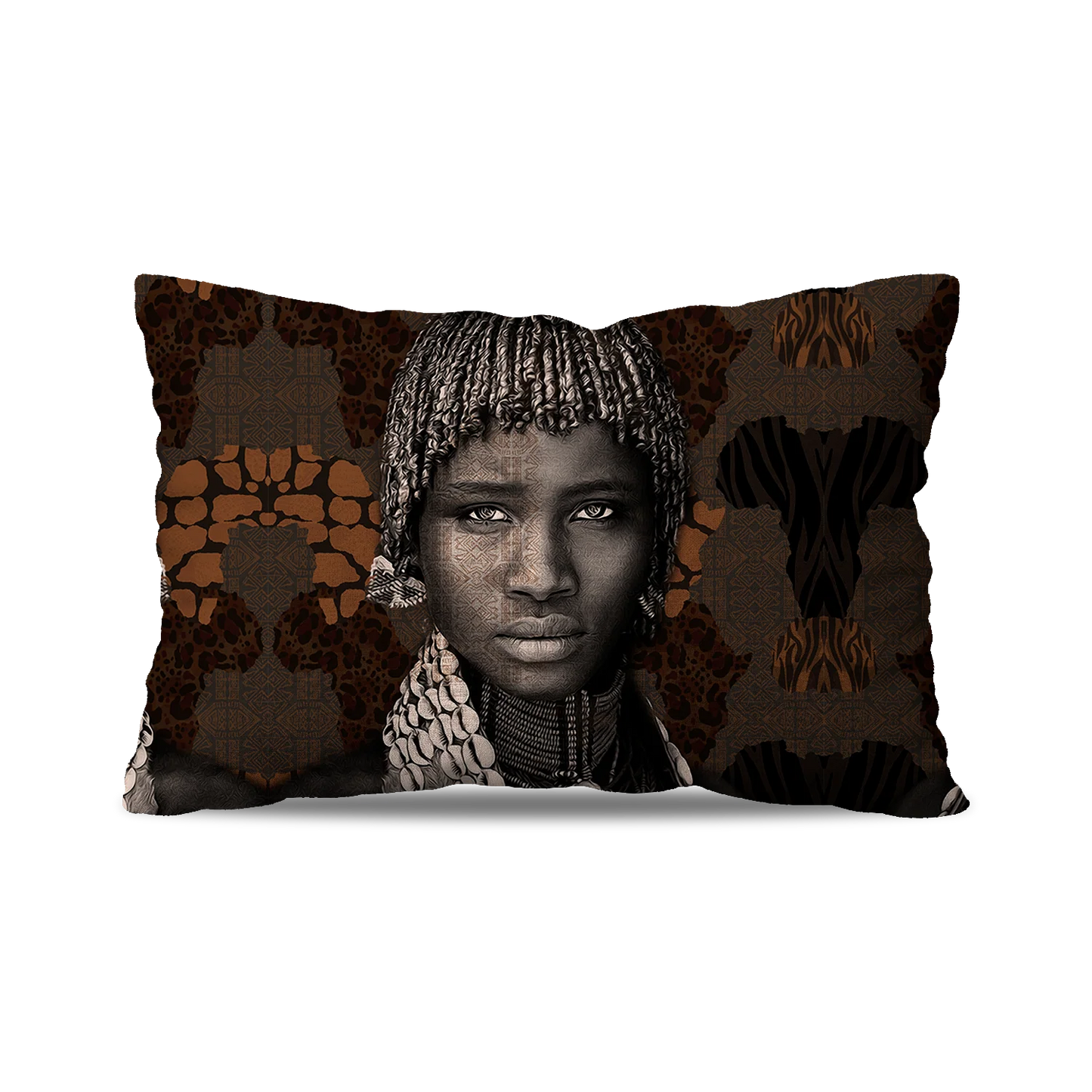 Coussin| Collection African Ethnic | La Reine Peule – Profil