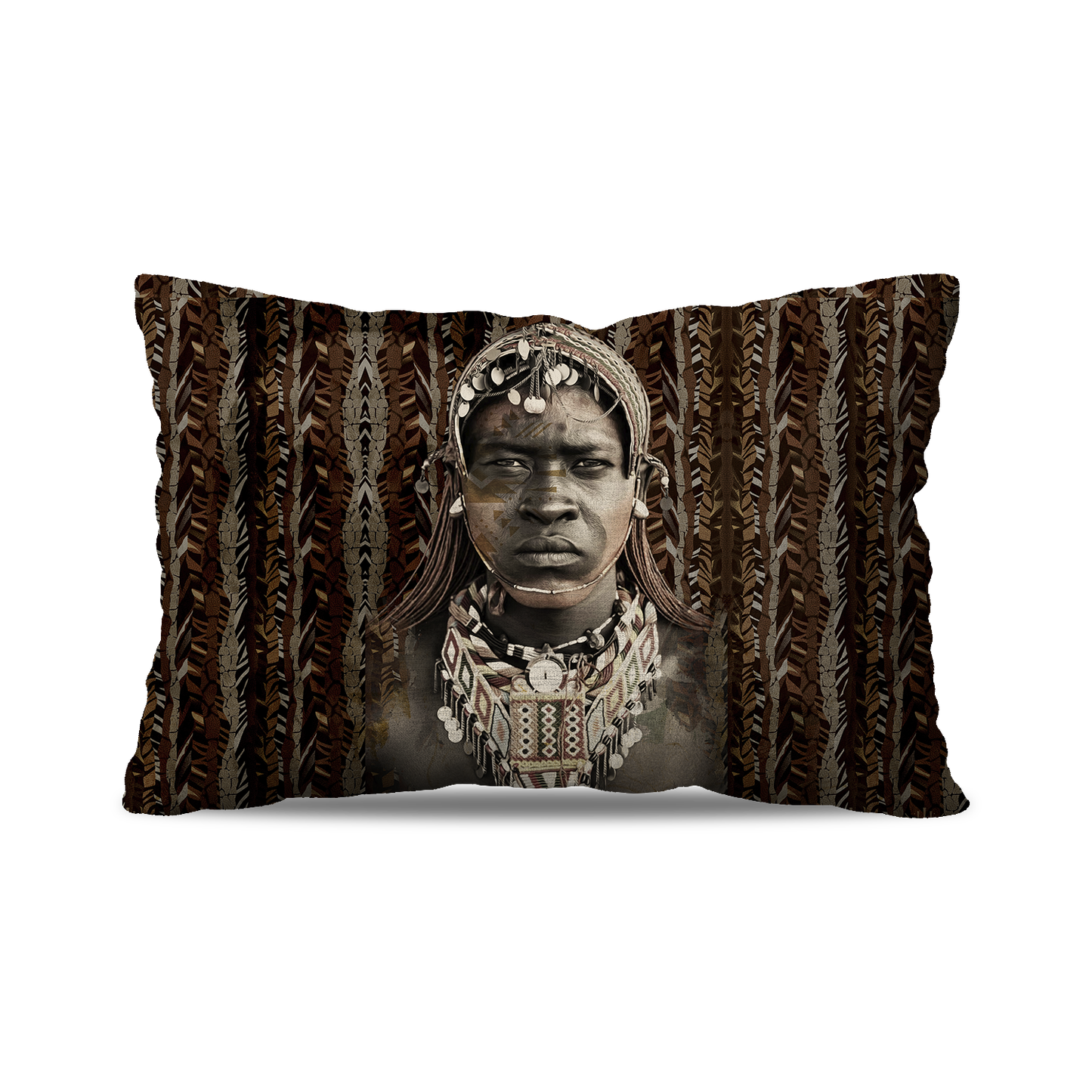 Coussin| Collection African Ethnic | Homme Tribal Kenyan