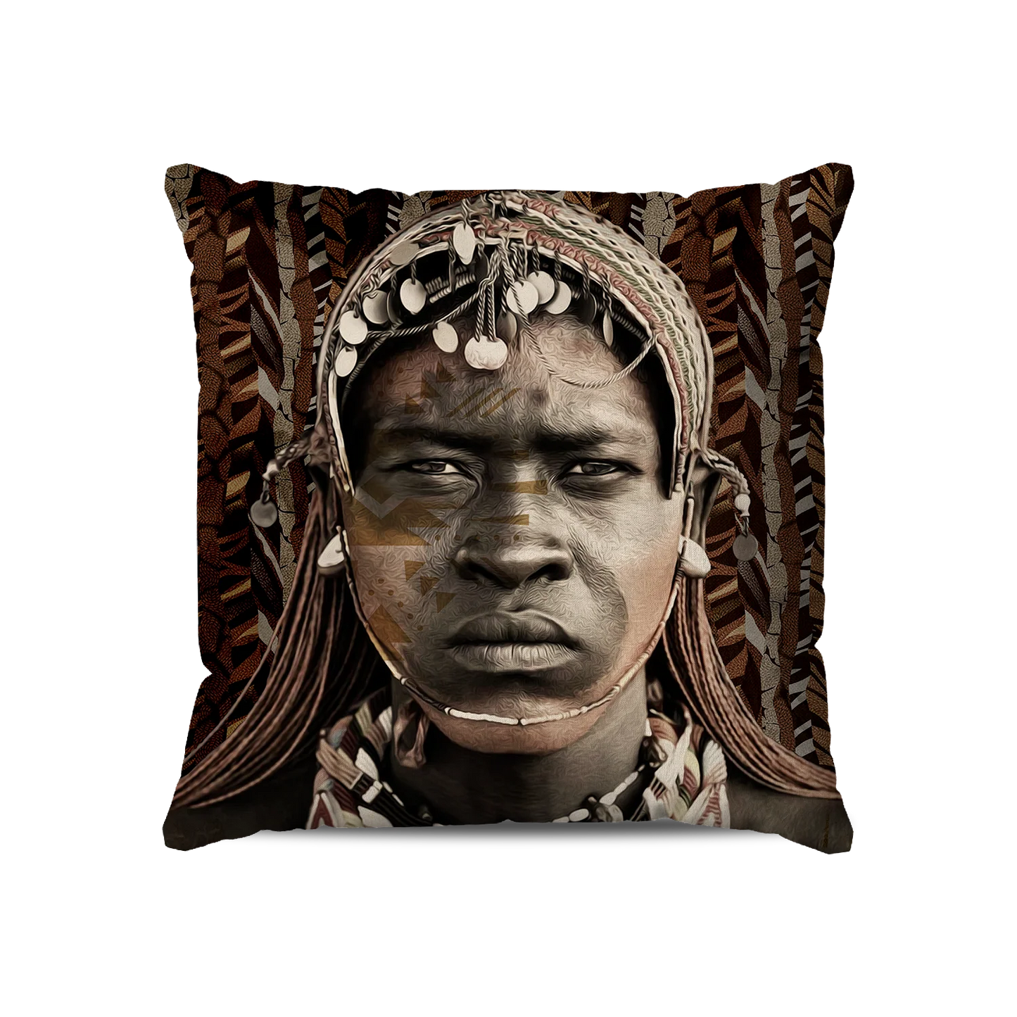 Coussin| Collection African Ethnic | Homme Tribal Kenyan