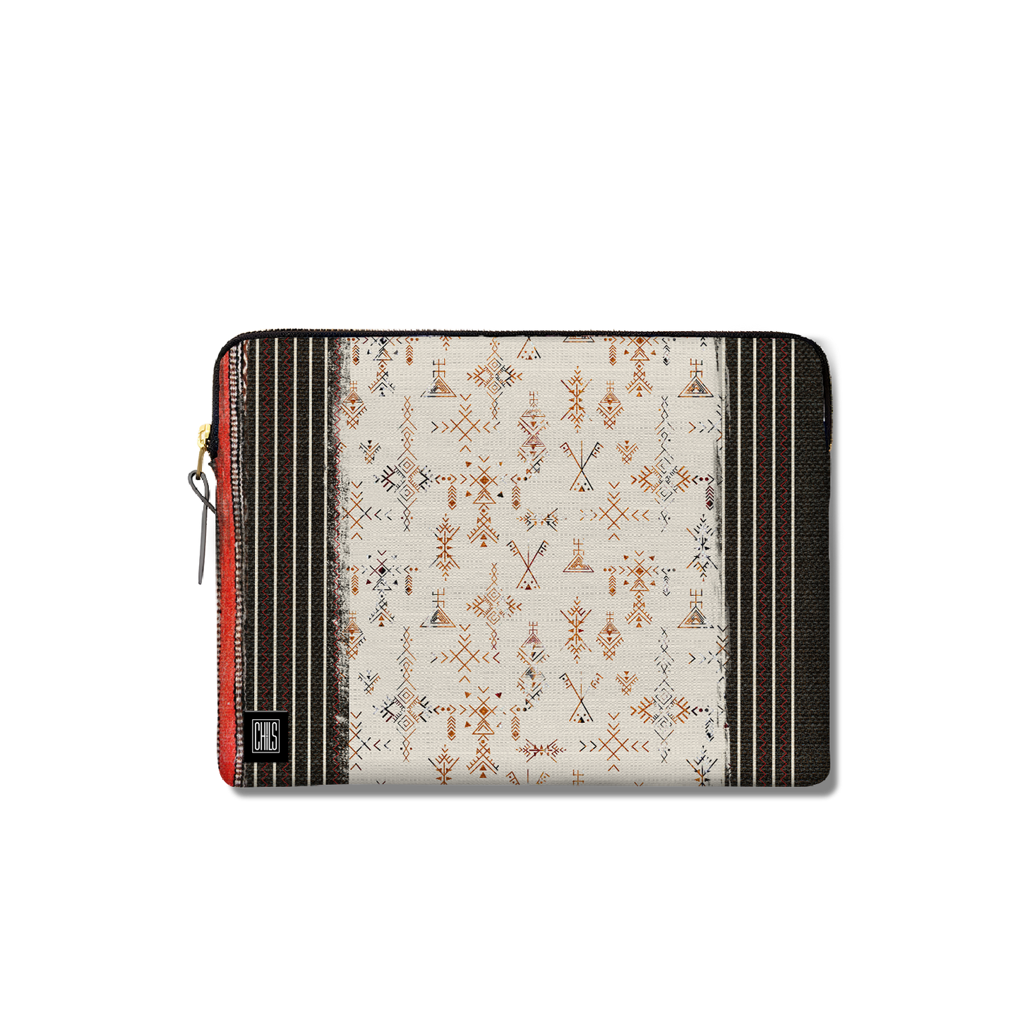 Housse Ordinateur & Tablette | Collection Berbère | Tatouages Ancestraux – Lignes Verticales