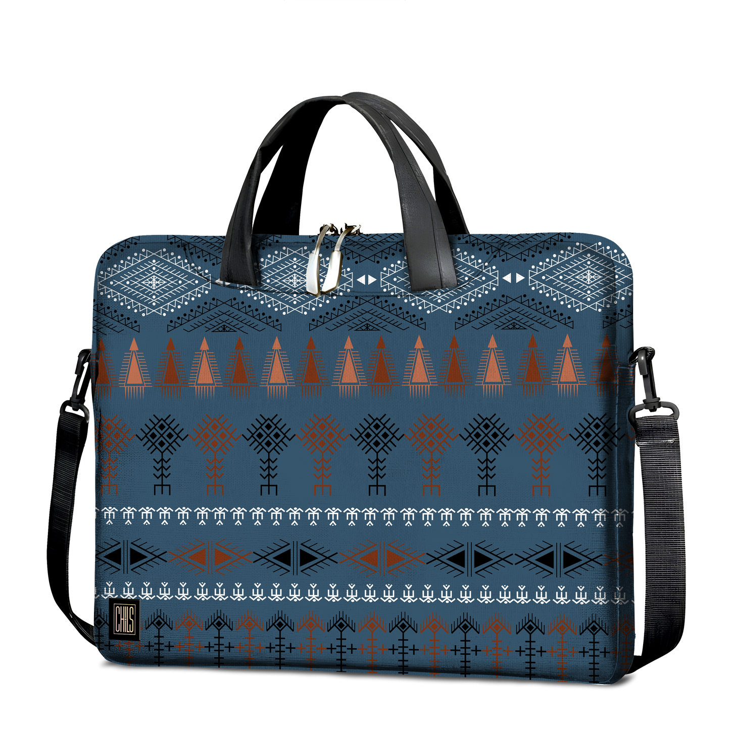 Sac à Bandoulière Berbère – Bleu Majestueux
