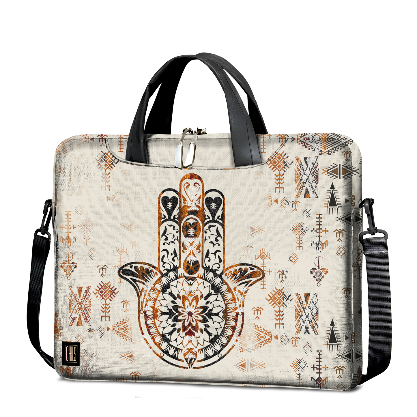 Sac à Bandoulière pour Ordinateur | Collection Berbère | Khmisa Tribale