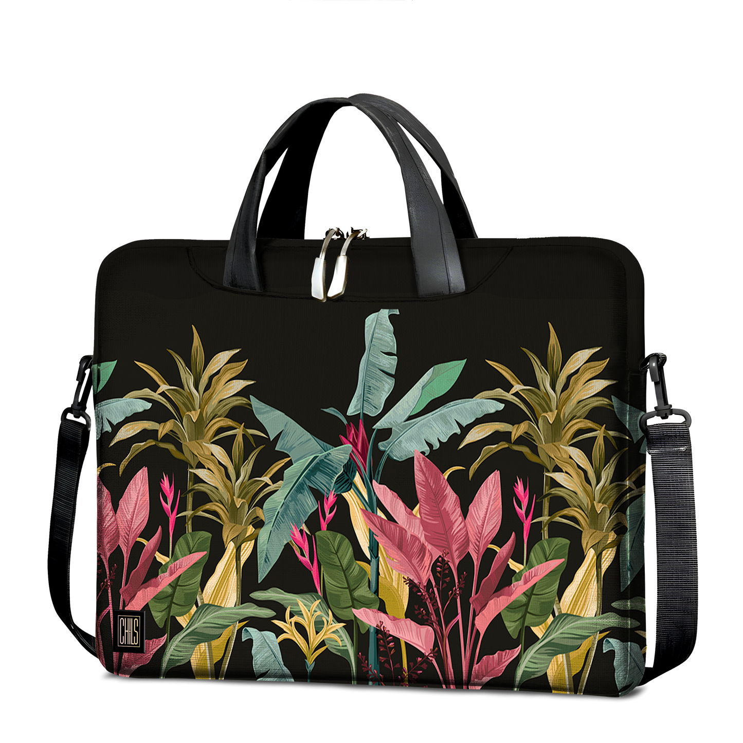 Sac à Bandoulière Tropical – Feuillage Déstructuré