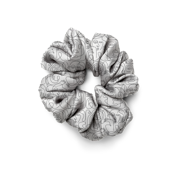 Pack de Chouchous | Collection One Line | Visages Abstraits Carrés– Noir sur fond Blanc