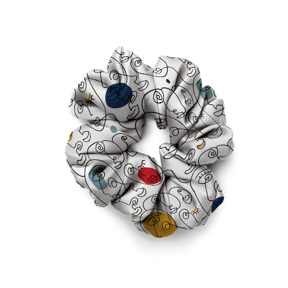 Pack de Chouchous | Collection One Line |Visages Arrondis Abstraits Colorés- fond blanc