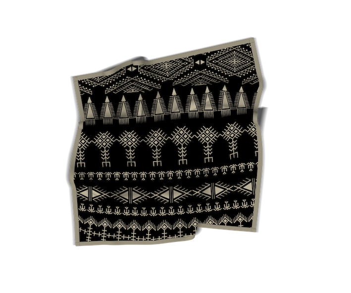 Carré en soie technique | Collection Berbère | Amulette Berbère