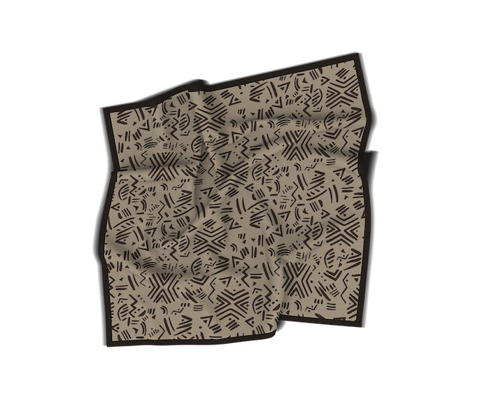 Carré en soie technique | Collection African Ethnic | Ndebele Contemporain