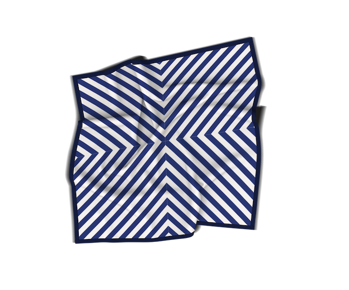 Carré en Soie Technique-BLEU7