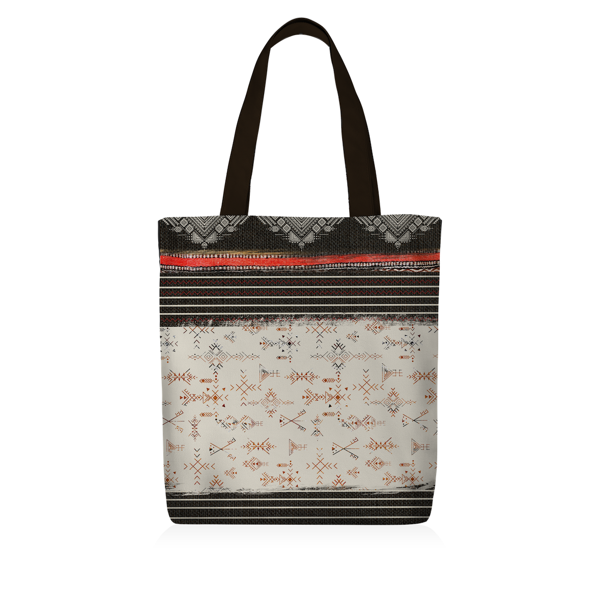 Tote Bag | Collection Berbère | Tatouages Ancestraux – Lignes Contrastées