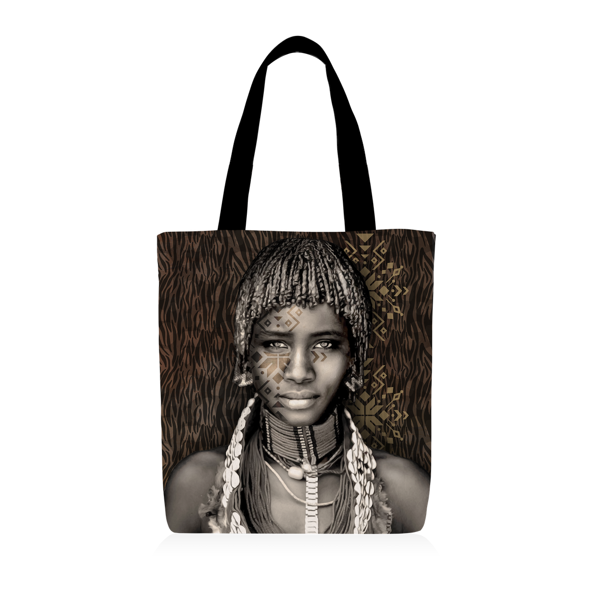 Tote Bag | Collection African Ethnic | “La Reine Peule”