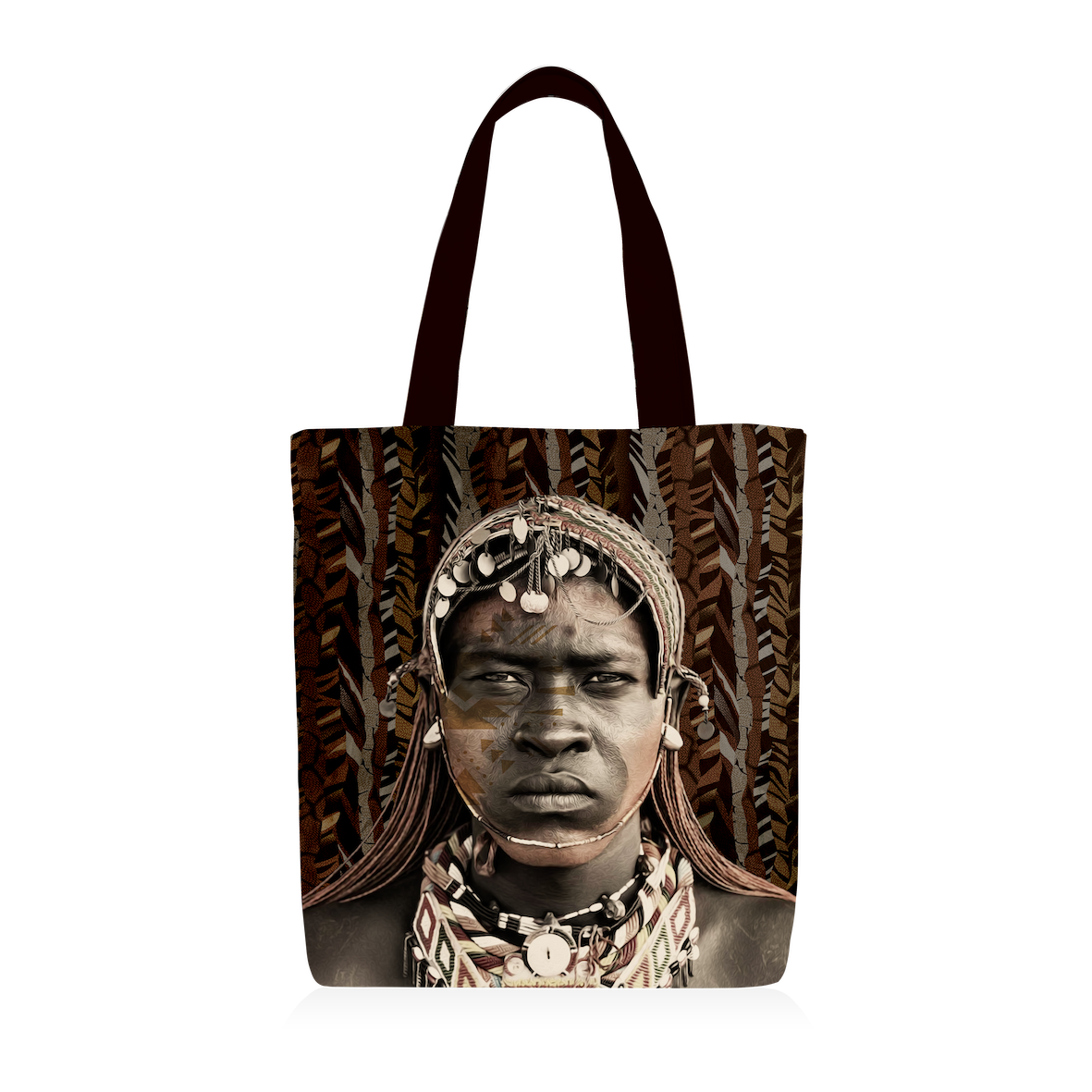 Tote Bag | Collection African Ethnic | “Homme Tribal Kenyan”