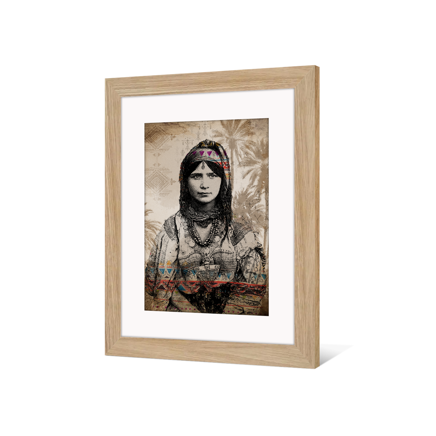 Tableau Cadre Américain | Collection Berbère | Azilal – Frise Colorée