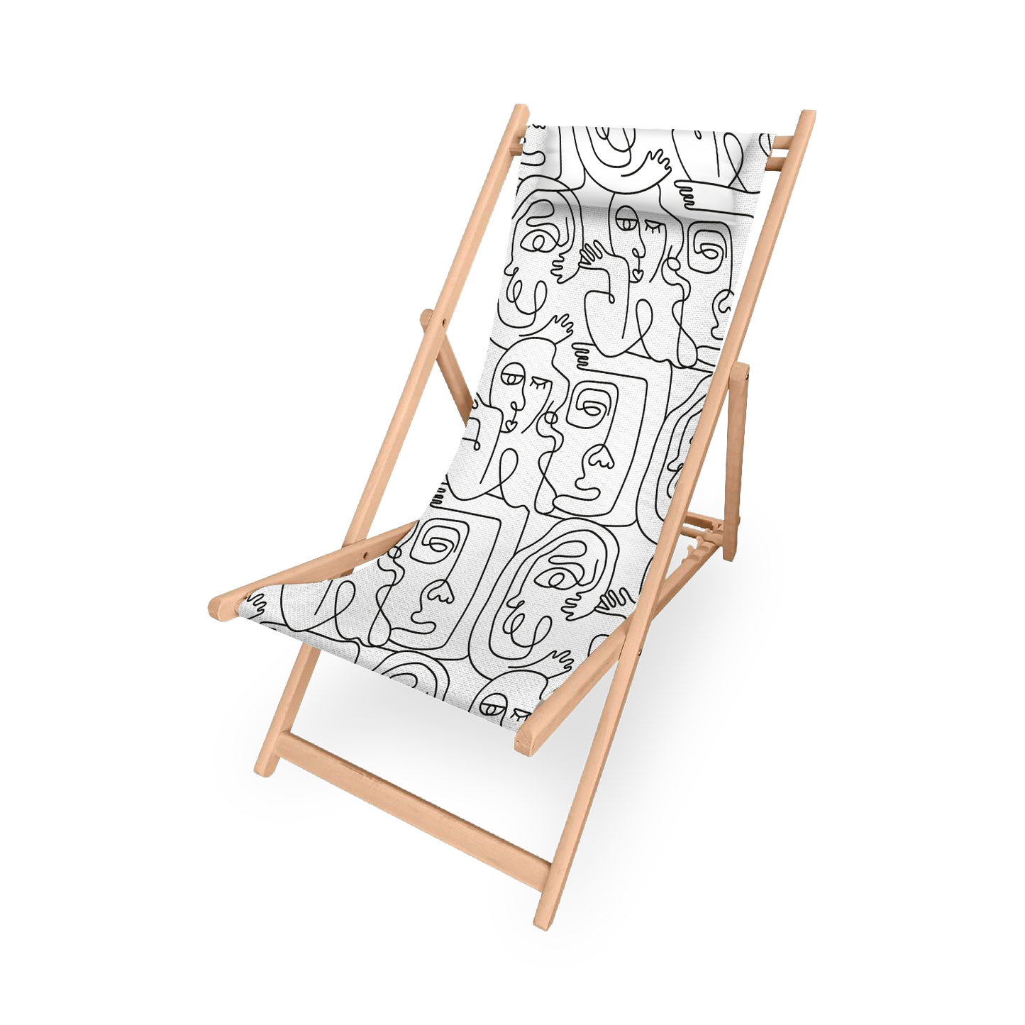 Chilienne | Collection One Line | "Visages Abstraits - Noir et Blanc"