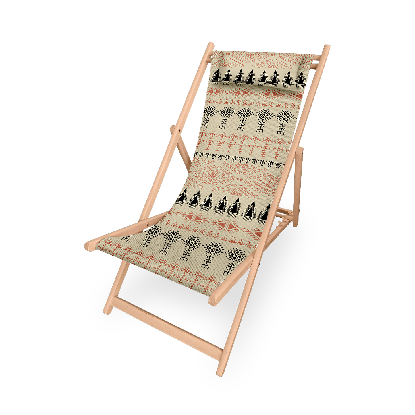 Chilienne | Collection Berbère | Amulette Berbère – Corail fond beige