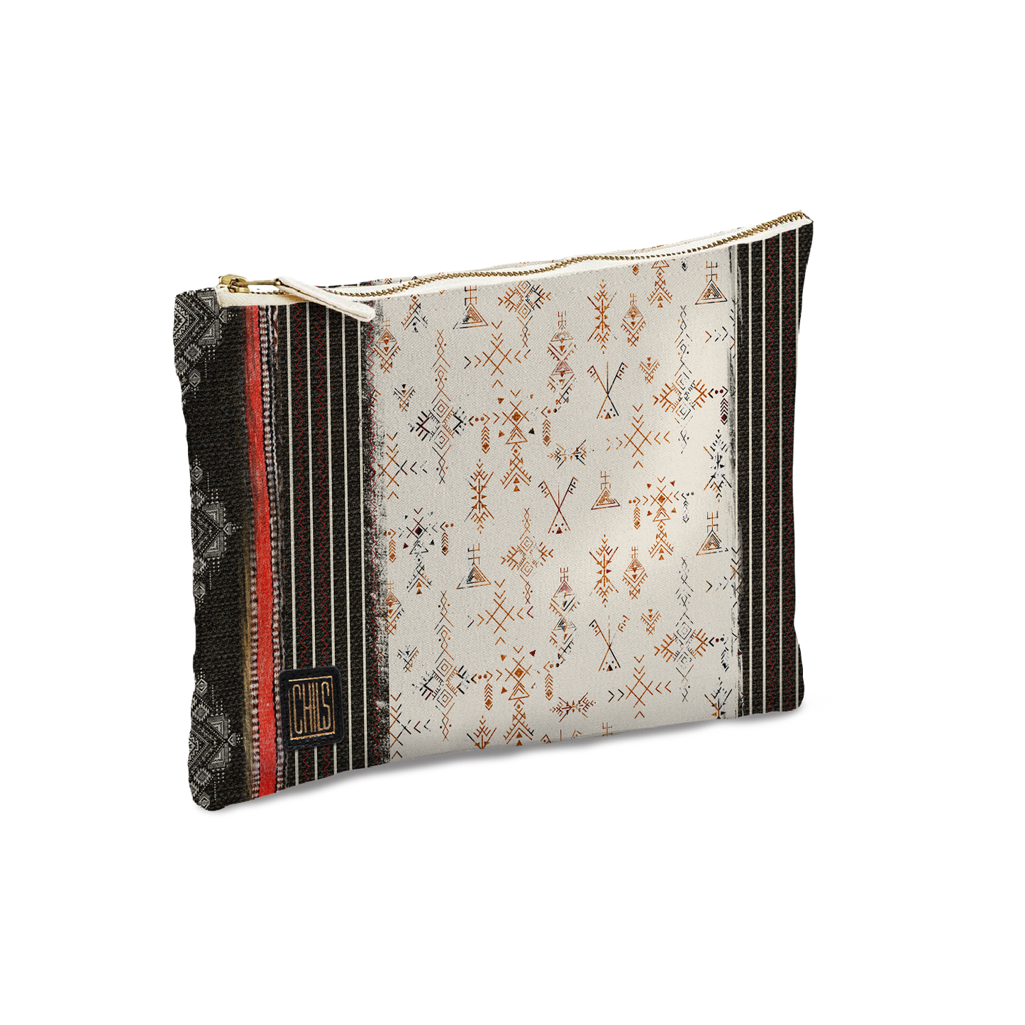 Pochette & Mini-Pochette | Collection Berbère | Tatouages Ancestraux – Lignes Verticales