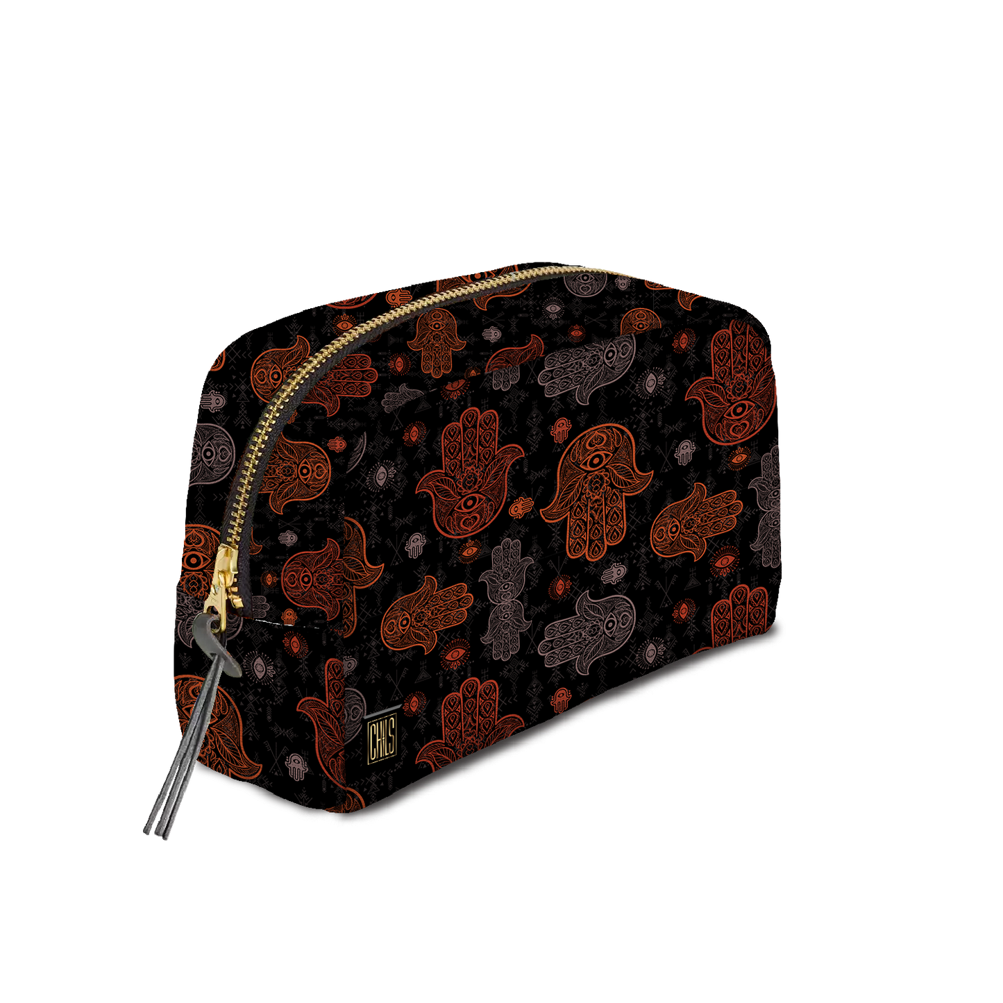 Trousse classique | Collection Berbère | Khmissa – Ombre Sacrée – Rouge & Gris