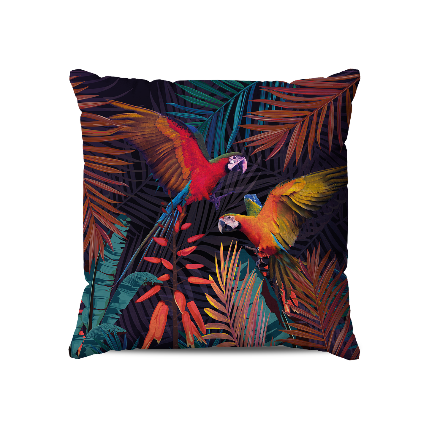 Coussin Carré | Collection Floral | Parrots Envolés