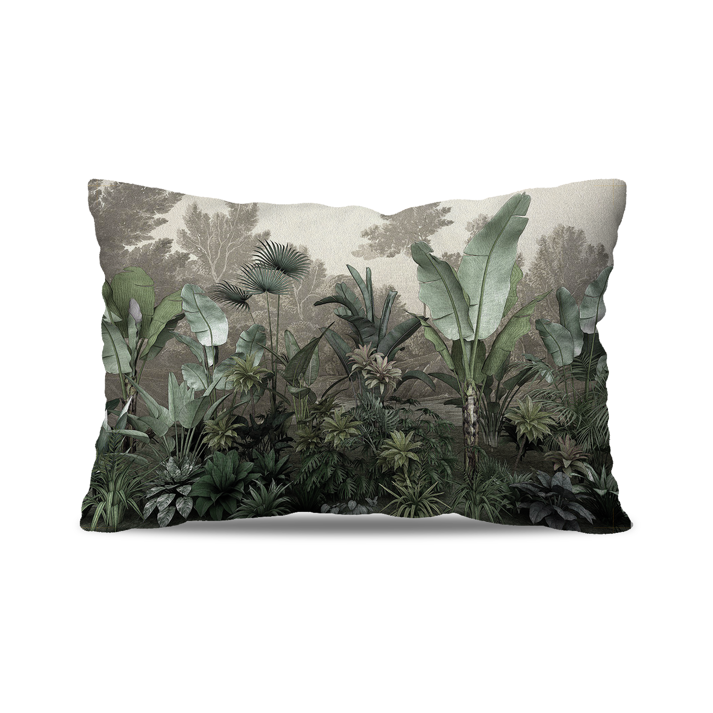 Coussin Rectangulaire | Collection Amazonia Jungle | "Aurore Brumeuse"