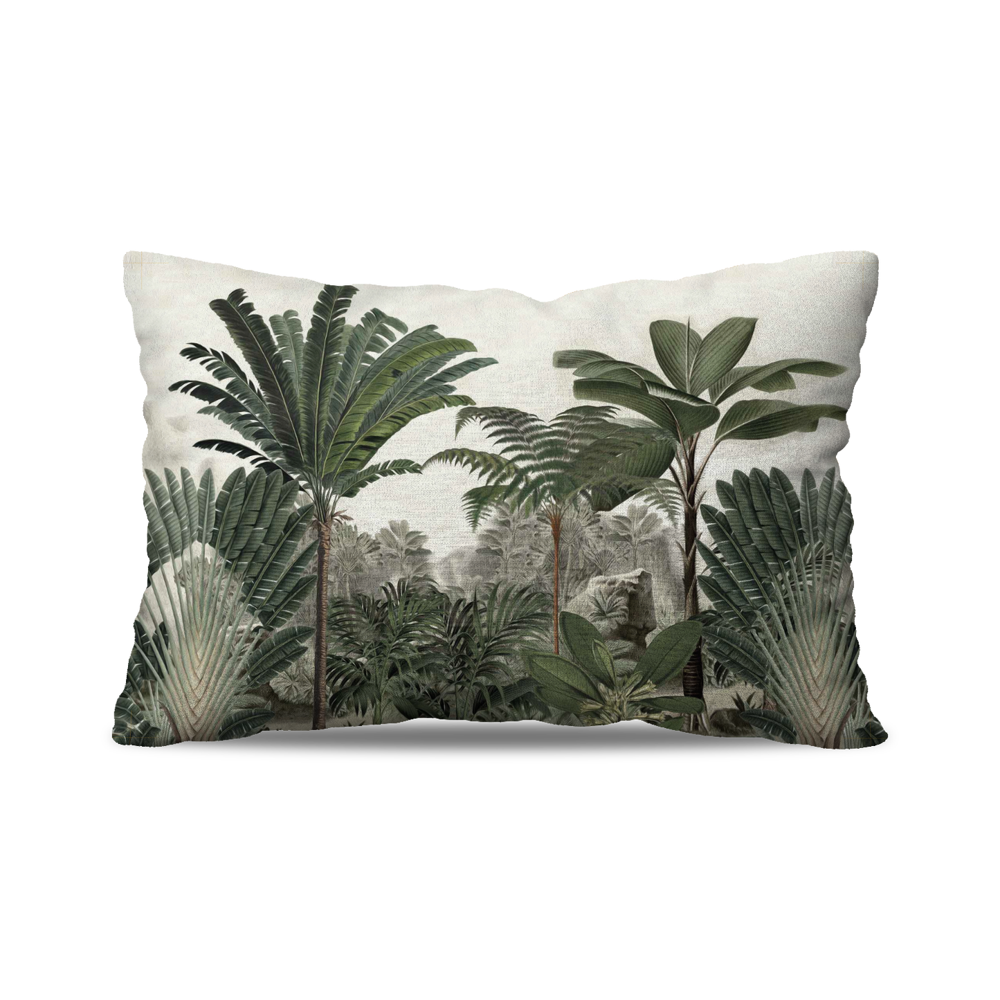 Coussin Rectangulaire | Collection Amazonia Jungle | "Aube Épanouie"
