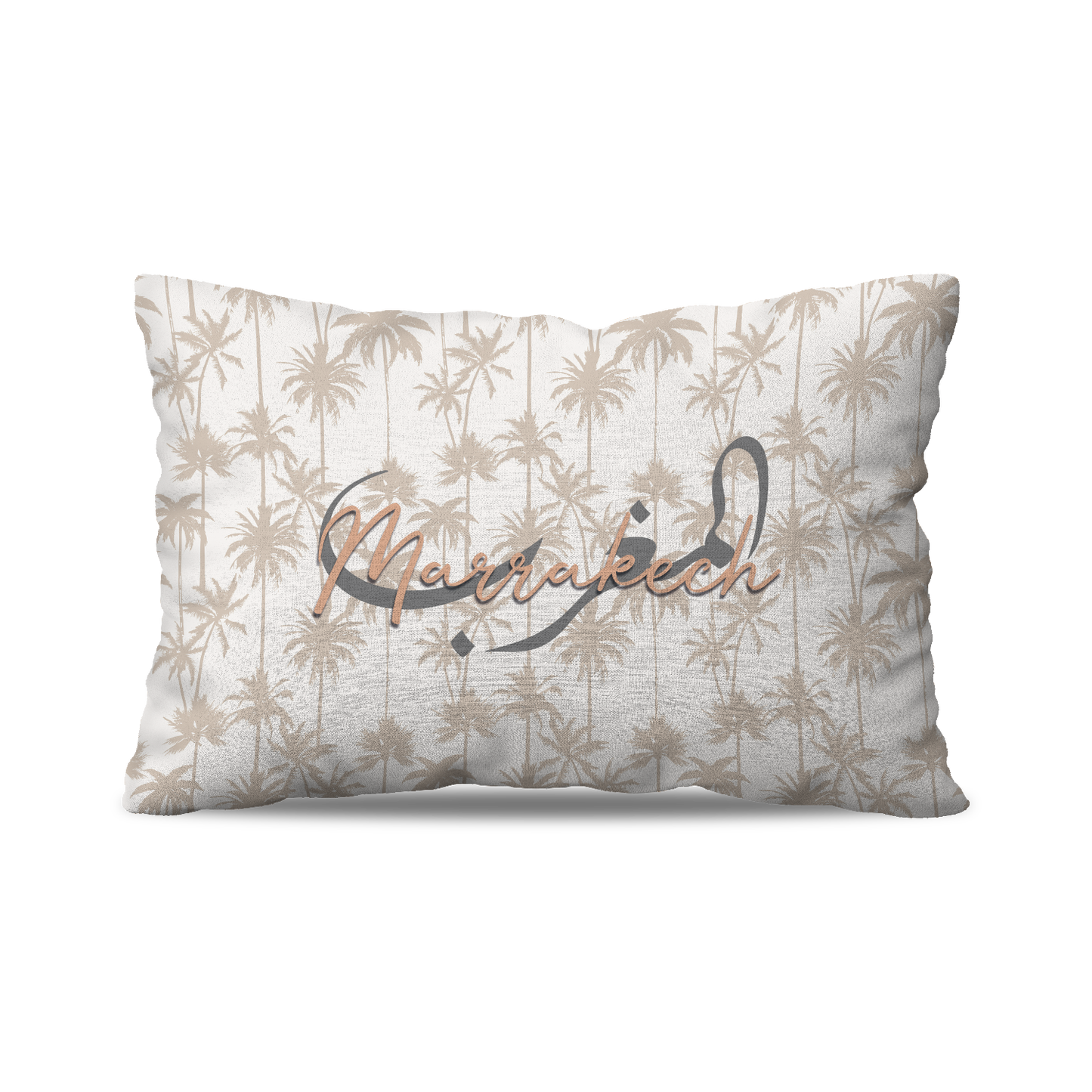 Coussin Rectangle | Collection Muted Tones | Palmiers Beige – Maroc Marrakech