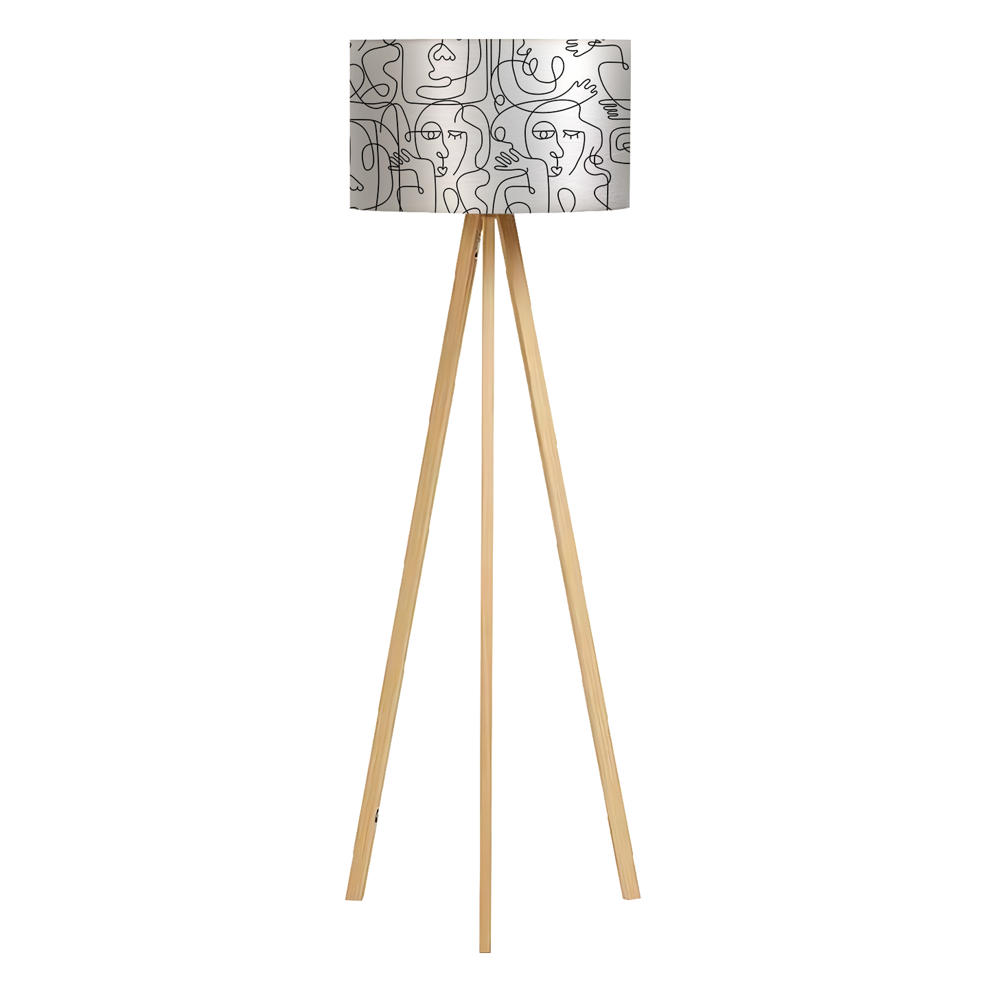 Lampe sur Pied | Collection Minimaliste | Trépied en Bois