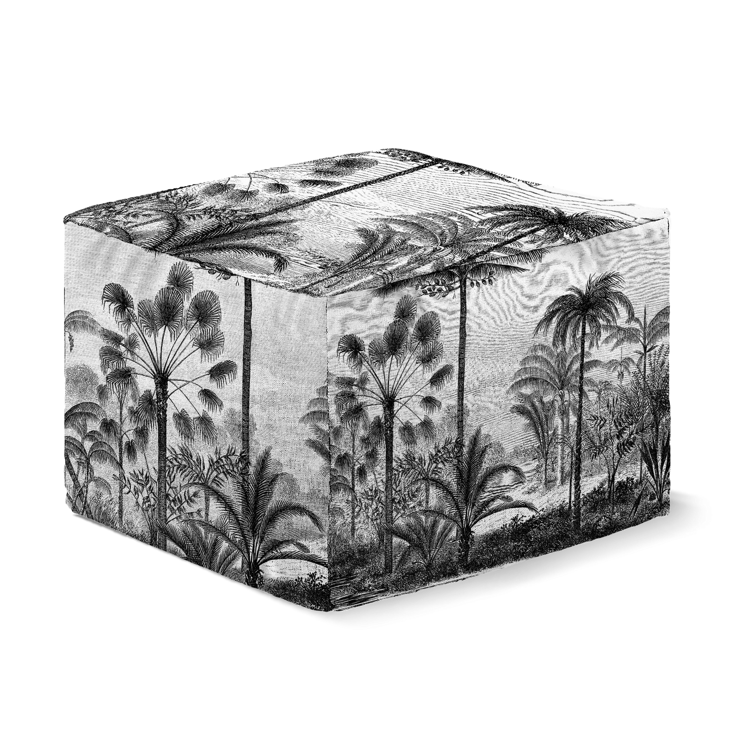 Pouf Cube | Collection Tropical Ethnic | Silhouettes Tropicales