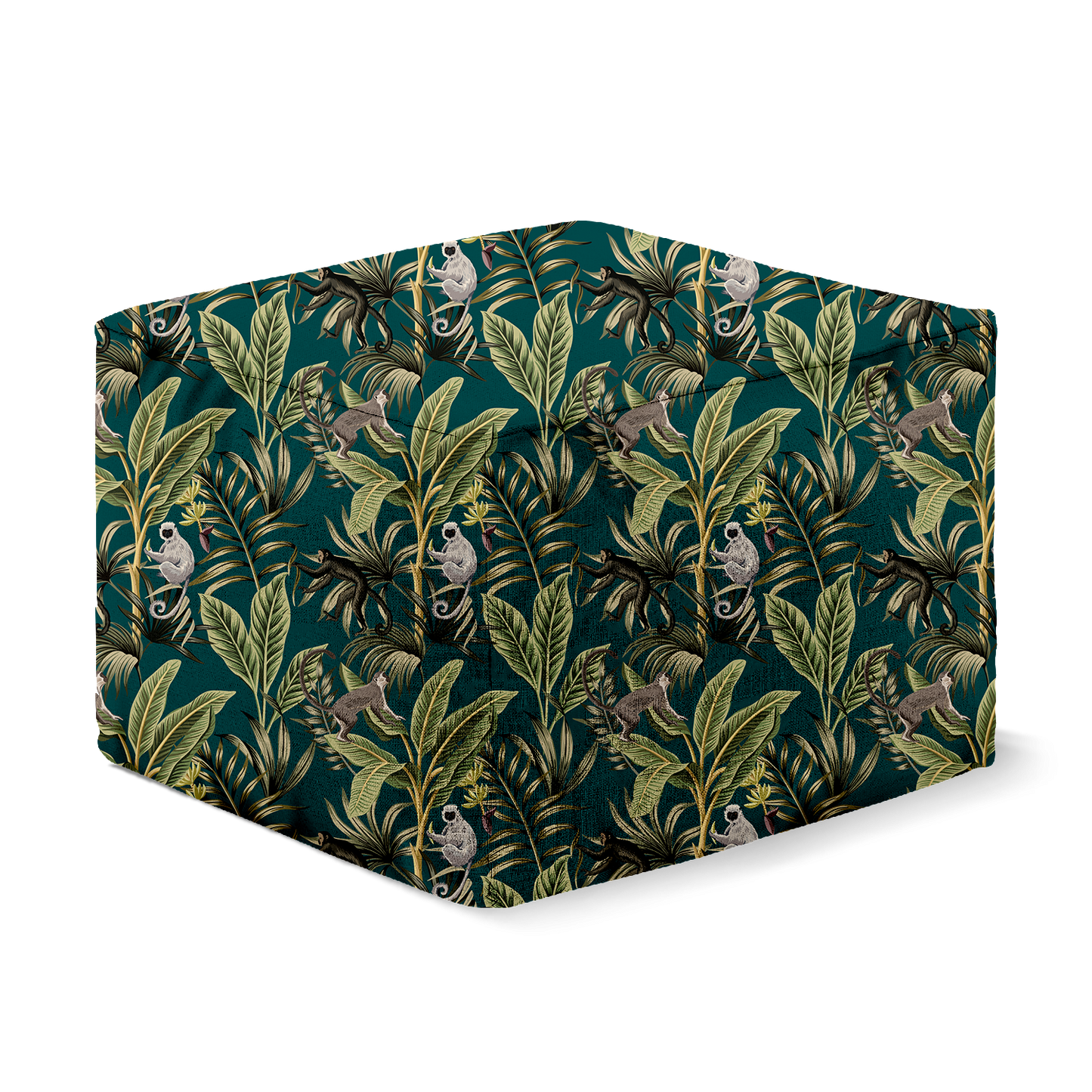 Pouf Cube | Collection Amazonia Jungle | Jungle Exotique