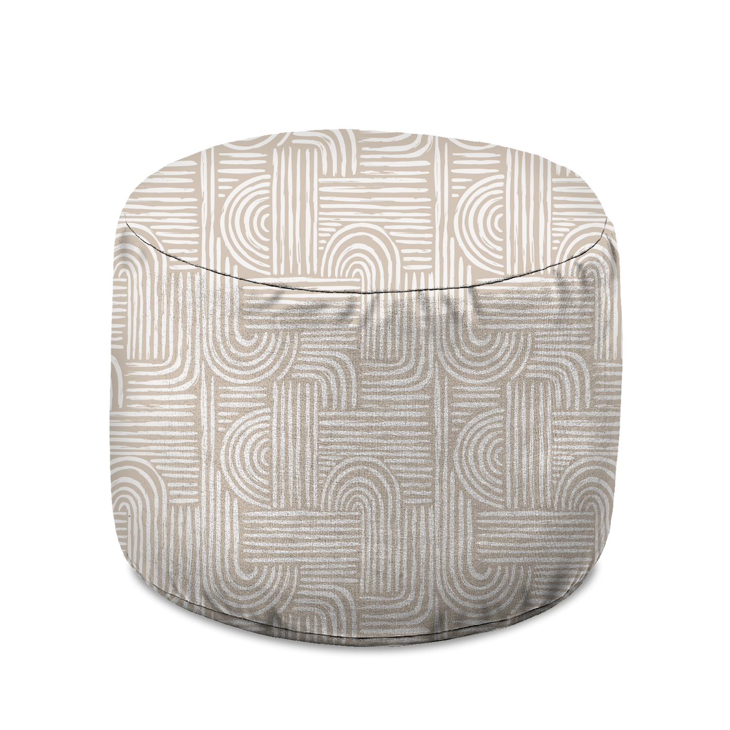 Pouf Rond | Collection Muted Tones | "Courbes Subtiles"