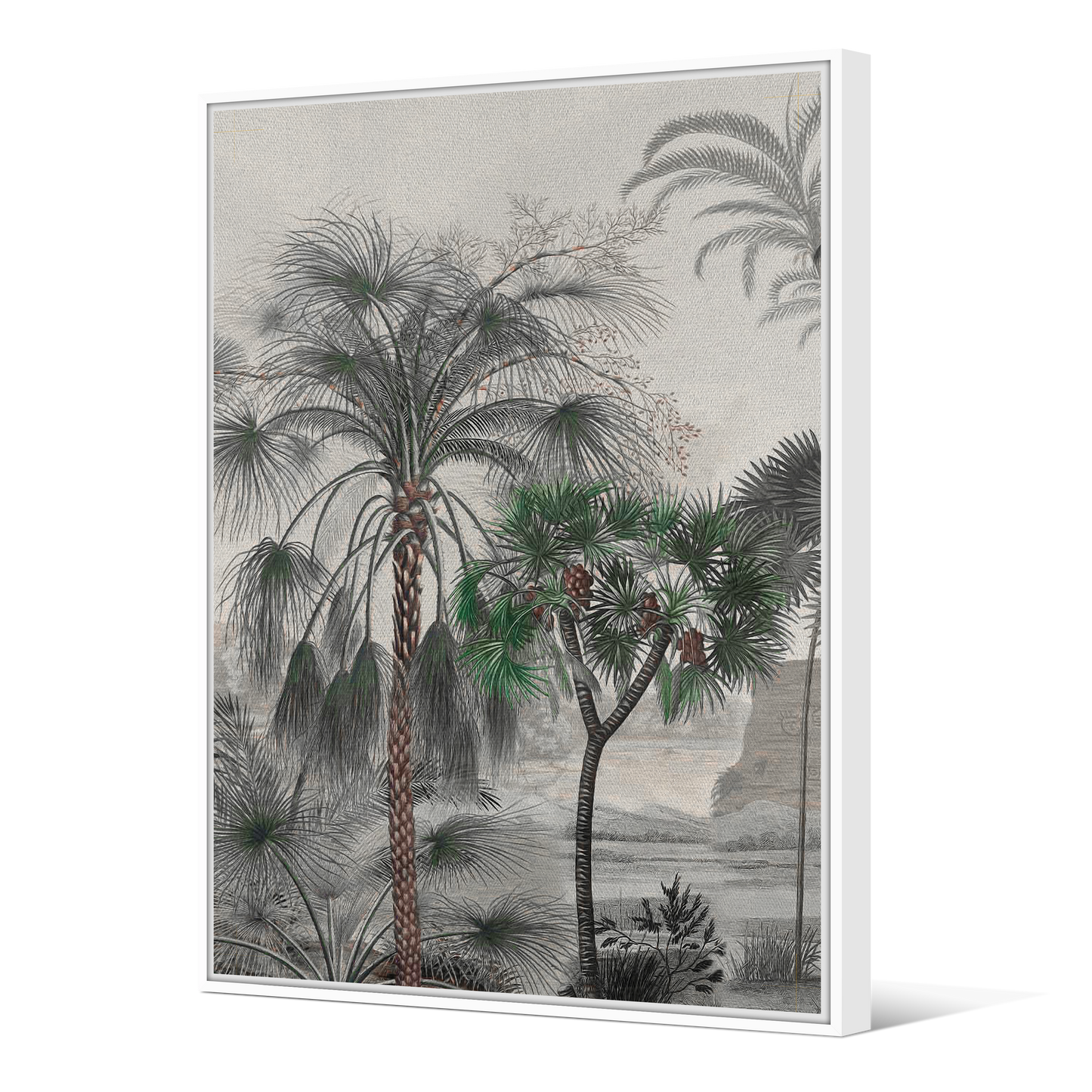 Tableau avec Cache Clou | Collection Amazonia Jungle | Gravure Tropicale