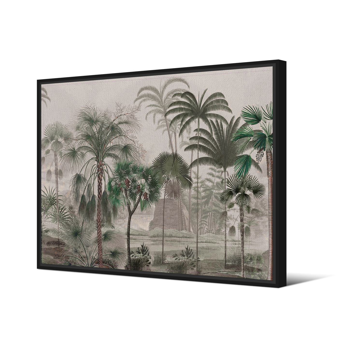 Tableau avec Cache Clou | Collection Amazonia Jungle | Gravure Tropicale