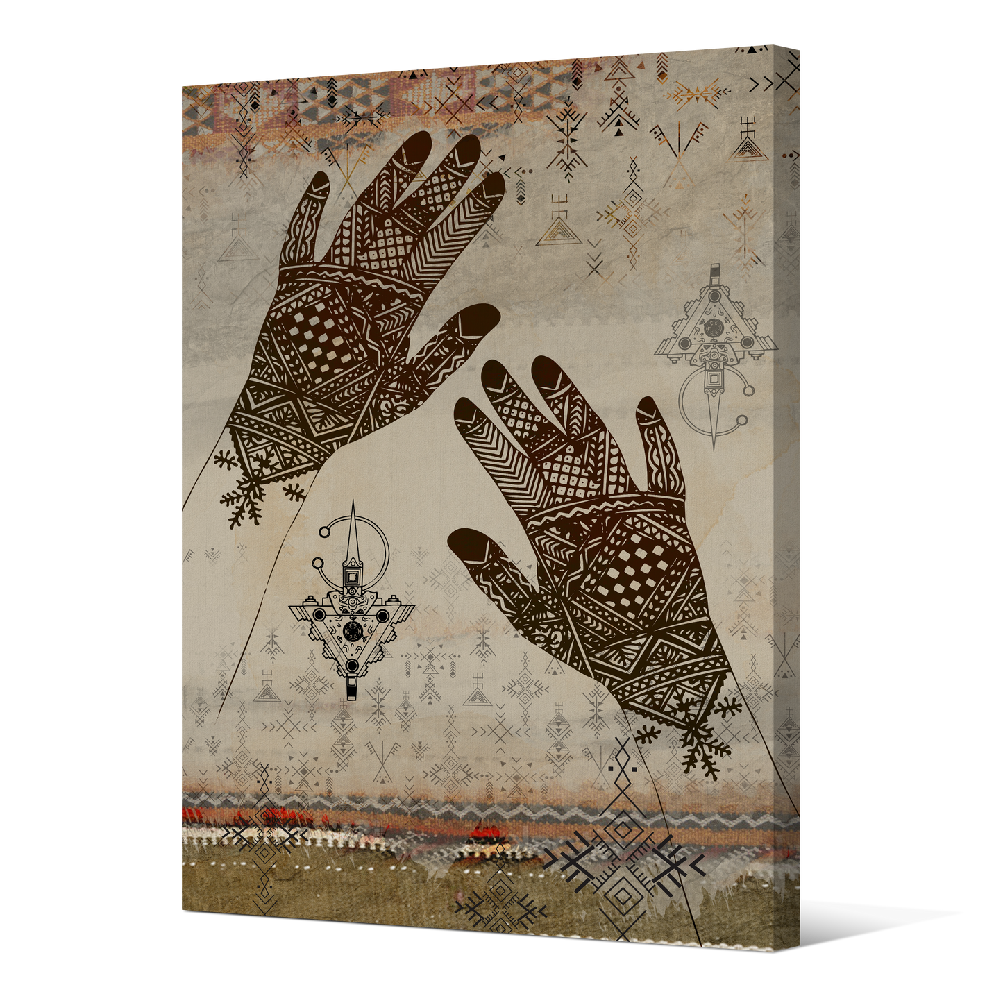 Toile sur Châssis | Collection Berbère | Tatouages Ancestraux