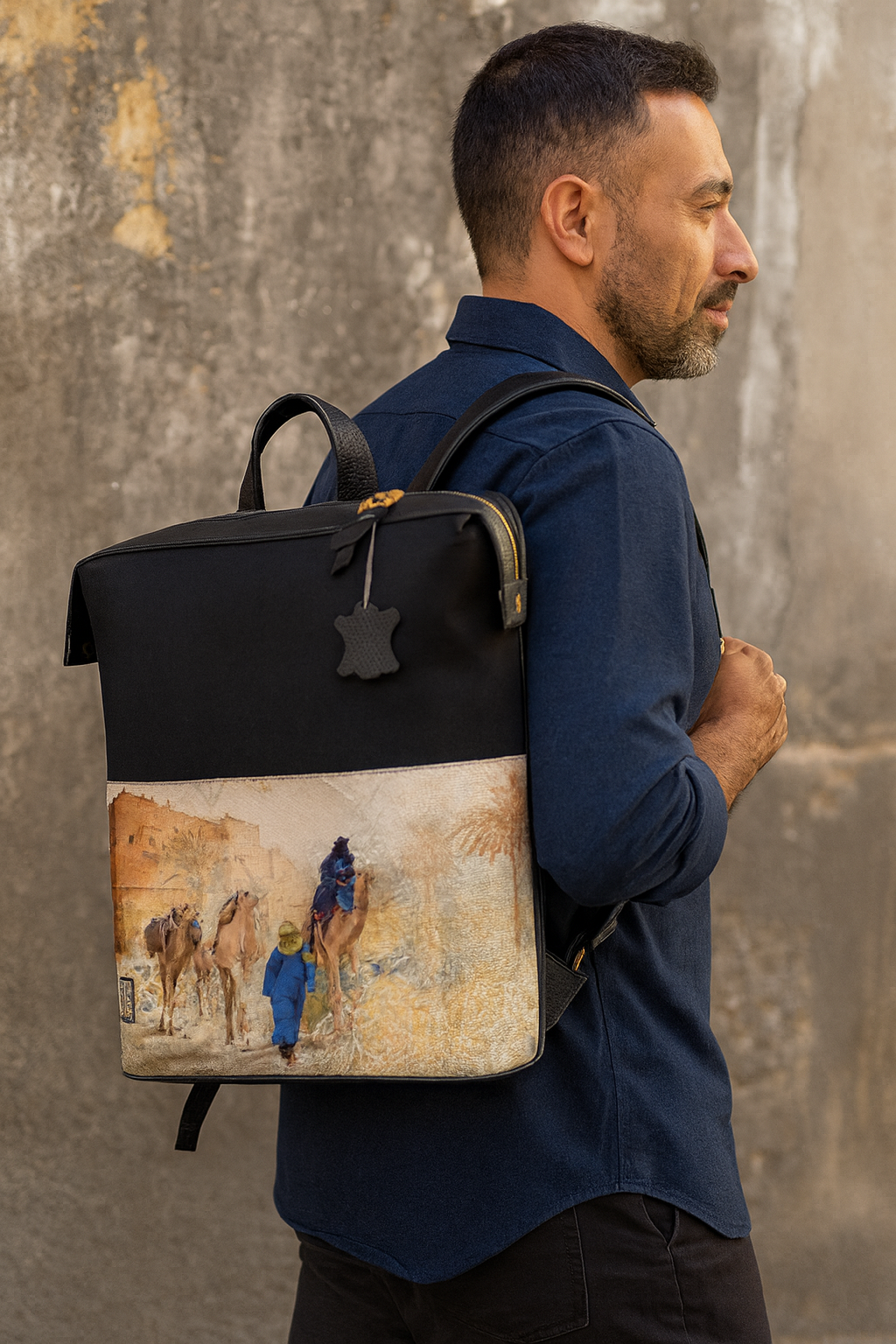 Sac à dos Caravane| Collection Exclusive | Moroccan Legacy -Touaregs à Taourirt