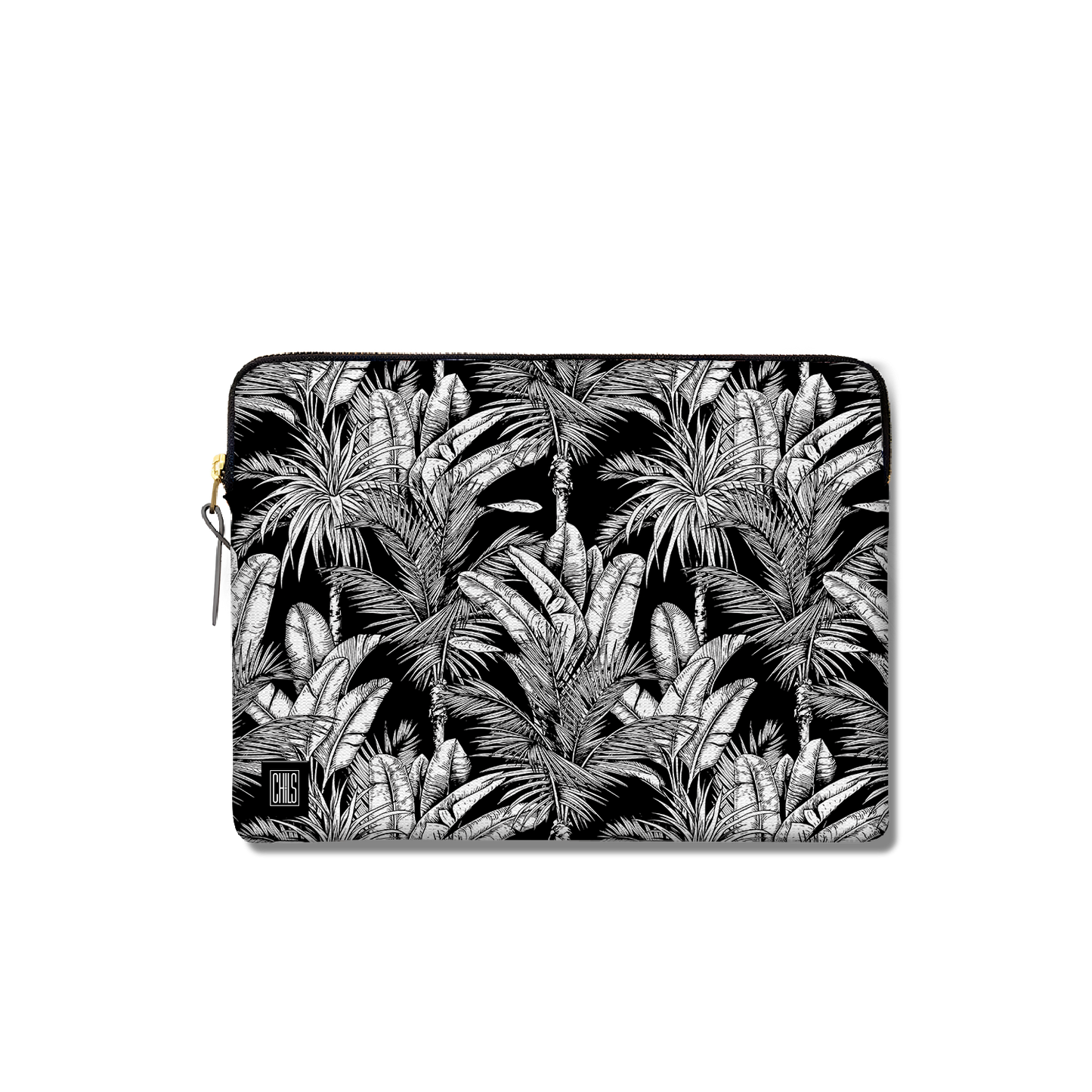 Housse Ordinateur & Tablette | Collection Tropical Ethnic | Tropiques Luxuriantes – Noir Intense