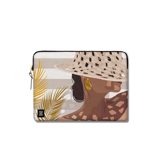 Housse Ordinateur & Tablette | Collection Muted Tones | Élégance Portrait & Palmes