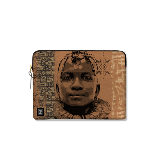 Housse Ordinateur & Tablette | Collection African Ethnic | Noble Guerrier – Sépia