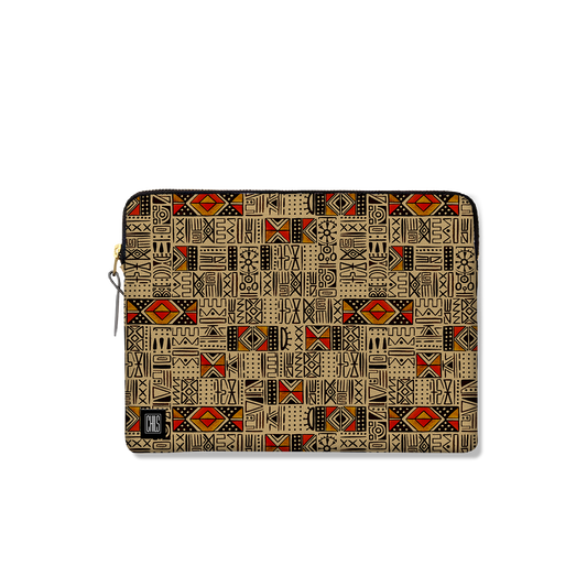 Housse Ordinateur & Tablette | Collection African Ethnic | Mélange Tribal – Beige