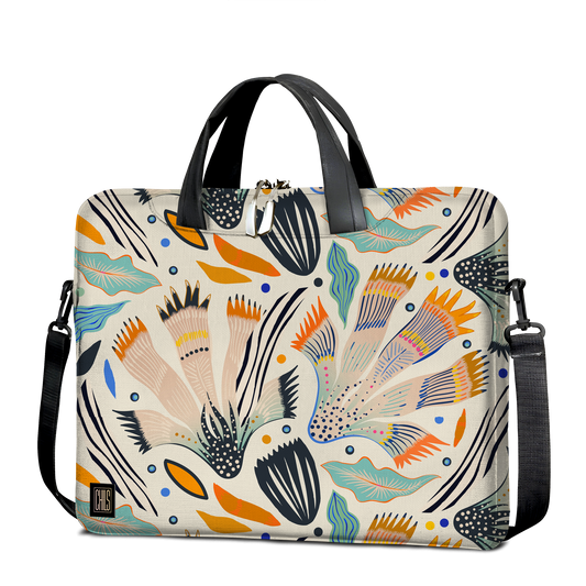 Sac à Bandoulière | Collection Floral | Motifs Floraux Stylisés Turquoise